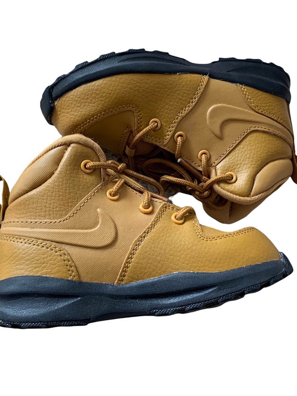 Nike Kids Tan Lace-Up Boots Size 9